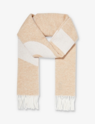 APC: Malo branded wool-blend scarf