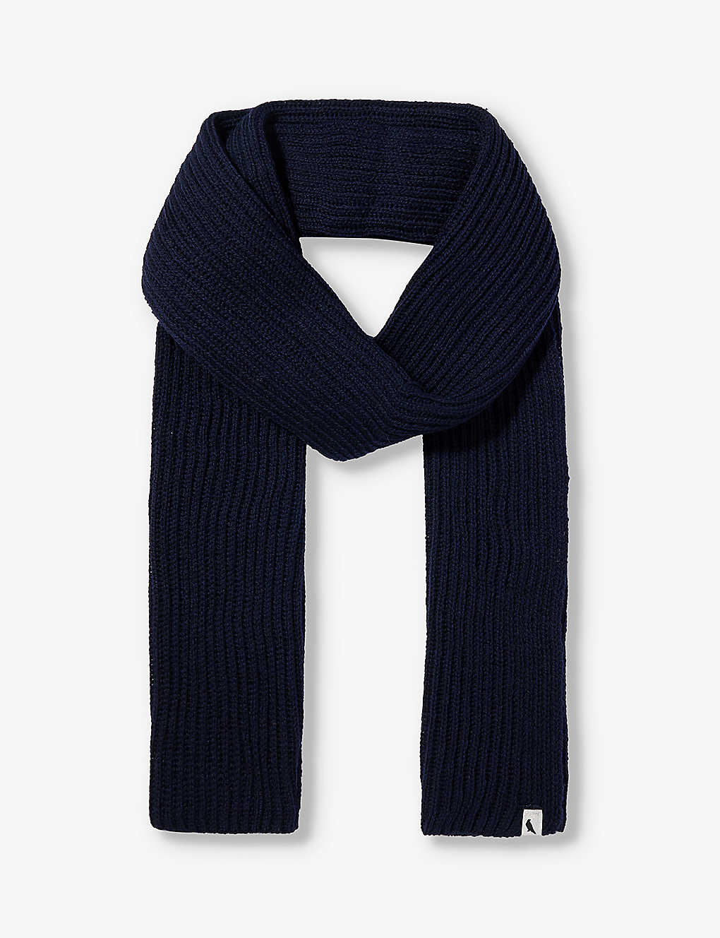 Peregrine Mens Navy Porter Knitted Wool Scarf