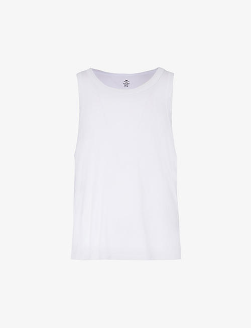 CHE: Relaxed-fit brand-patch stretch-woven top
