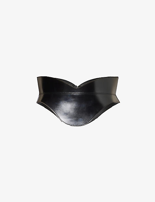 ALEXANDER MCQUEEN: Corset-style leather belt