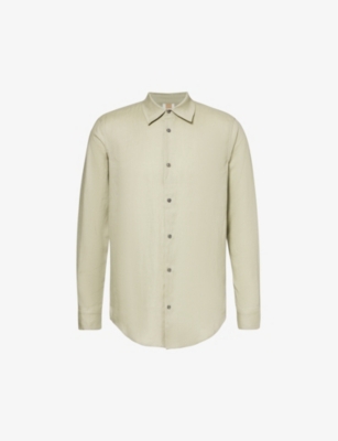 Che Linen Shirt In Sage- 16