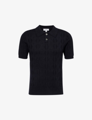 CHE: Alfie short-sleeved cotton-knit polo shirt