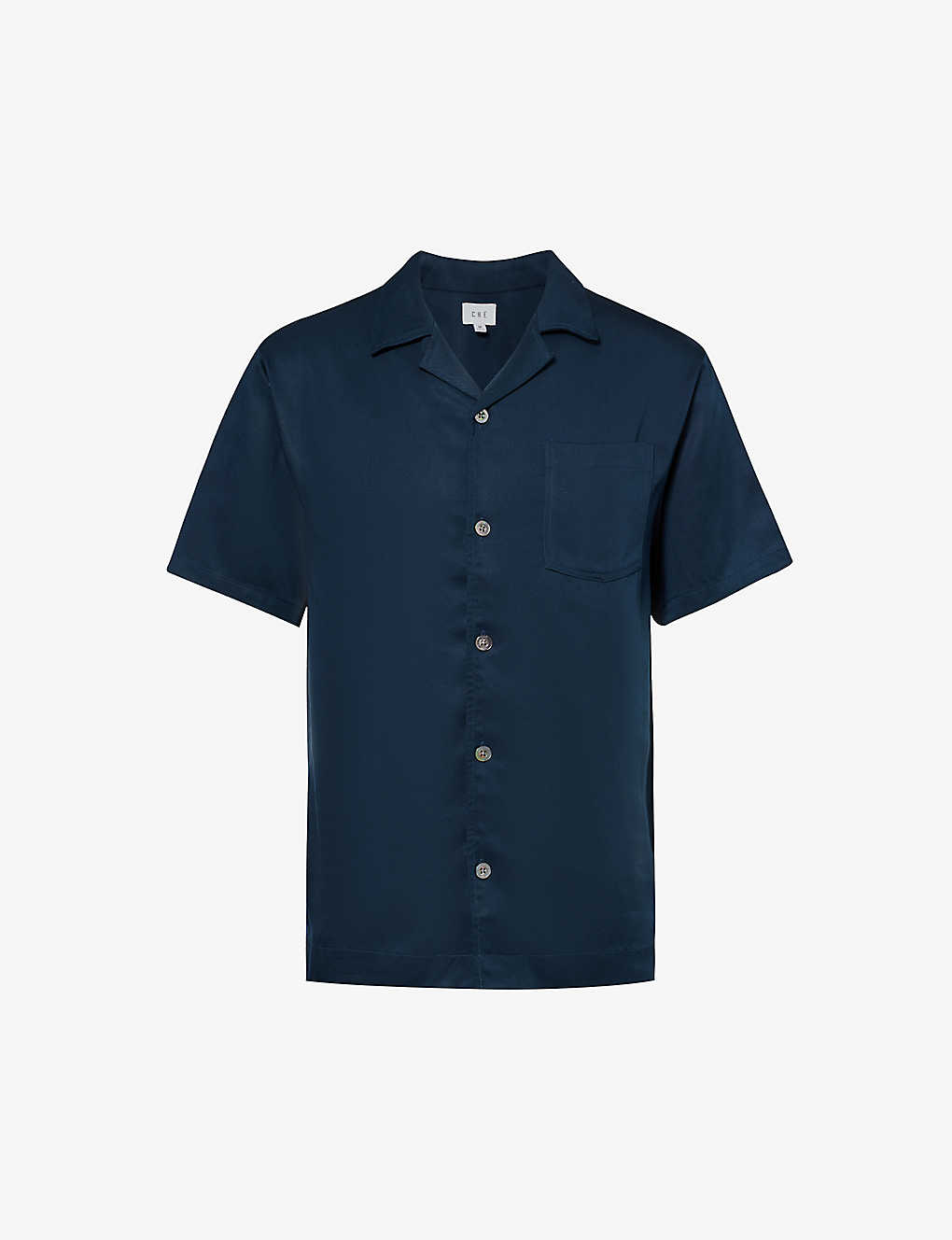 Che Mens Navy- 12 Short-sleeved Relaxed-fit Woven Shirt