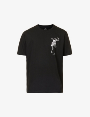 Shop Ps By Paul Smith Men's Black The Fool Graphic-print Cotton-jersey T-shirt