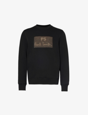 Ps By Paul Smith Mens Black Ps Logo Emb Sweat