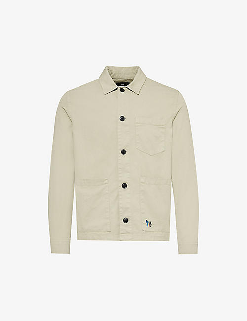 PS BY PAUL SMITH: Zebra logo-embroidered organic-cotton jacket