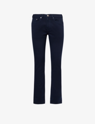 Ps By Paul Smith Mens Very Dark Navy Brand-patch Five-pocket Regular-fit Stretch-denim Jeans