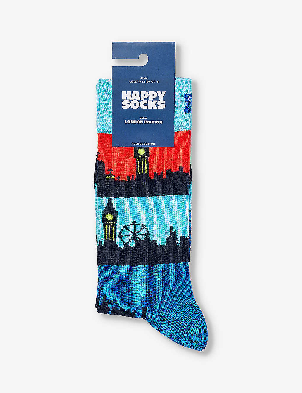 Happy Socks Mens Multi London Edition Skyline Stretch Cotton-blend Socks