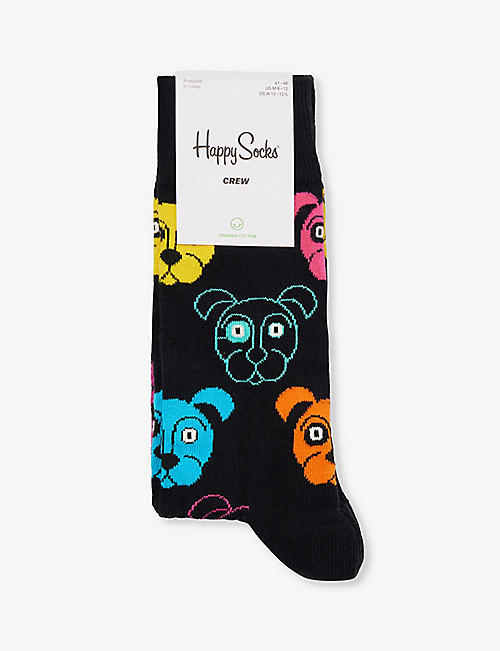 HAPPY SOCKS: Dog cotton-blend socks