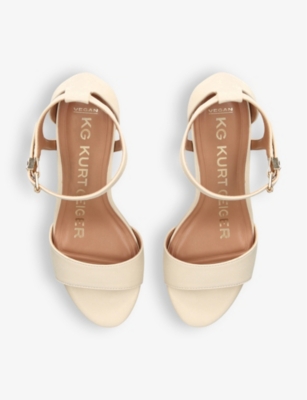 KG KURT GEIGER: Faryn faux-leather heeled sandals