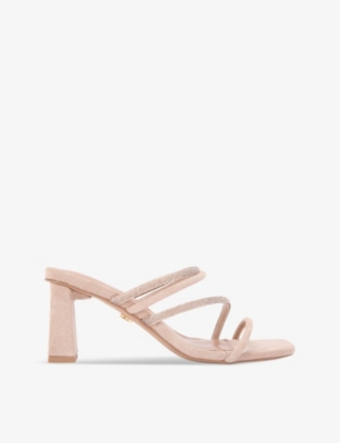 Shop Kg Kurt Geiger Women's Blush Sasha Embellished Faux-suede Sandals