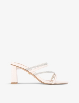 Shop Kg Kurt Geiger Women's Bone Sasha Embellished Faux-leather Sandals