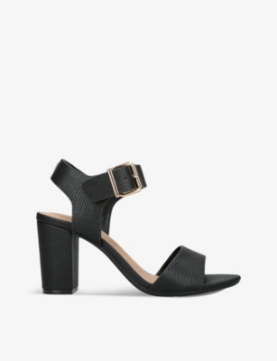 KG KURT GEIGER: Sutton lizard-embossed faux-leather sandals