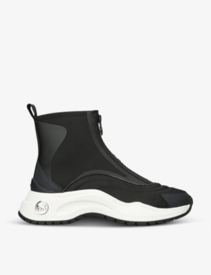 MICHAEL MICHAEL KORS: Dara zipped woven high-top trainers