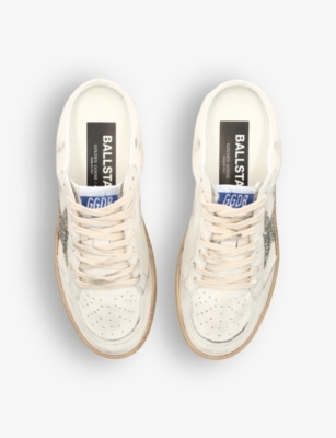 Golden Goose Ball Star Sabots With Glitter Star And Shearling Lining In Neutral