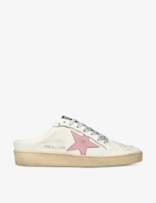 GOLDEN GOOSE: Women's Ballstar Sabot leather backless low-top trainers