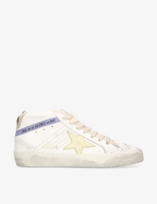 GOLDEN GOOSE: Mid Star 11500 logo-print leather mid-top trainers