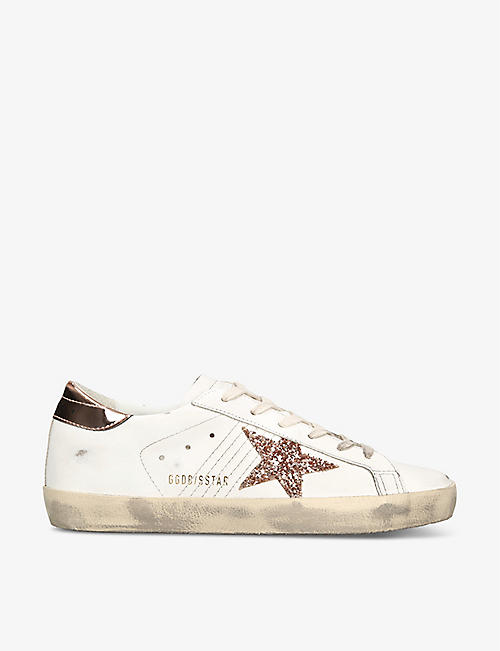 GOLDEN GOOSE: Women's Super-Star 11705 leather low-top trainers