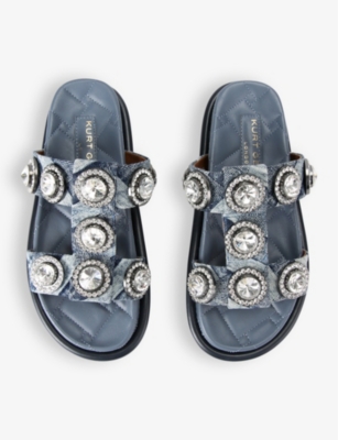 Kurt Geiger London Orson Crytstal Sandalwood In Denim