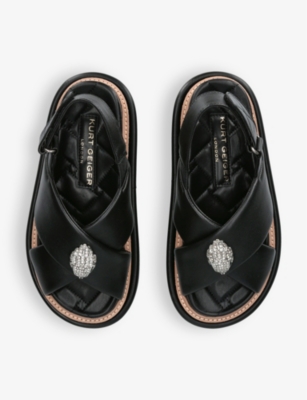 Kurt Geiger Orson Cross Strap Sandal In Black