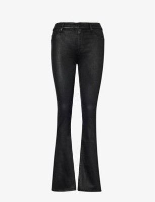 7 FOR ALL MANKIND: Bootcut high-rise slim-fit stretch-denim jeans