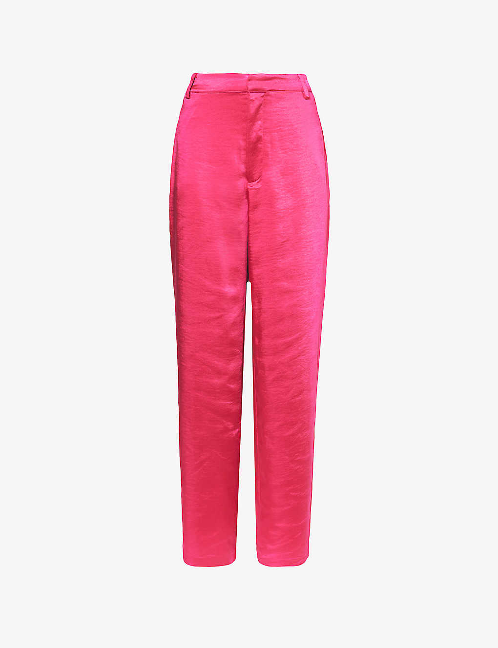 Good American Womens Love Potion007 Washed Regular-fit Mid-rise Satin Trousers In Pink