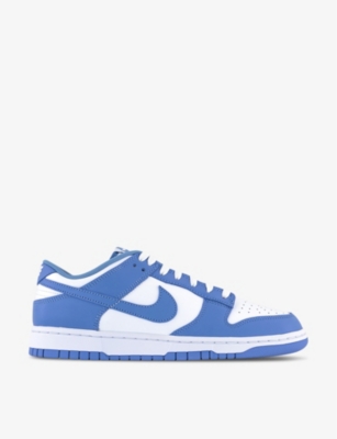 Nike Dunk Low Brand-embossed Leather Low-top Trainers In Polar Polar White White