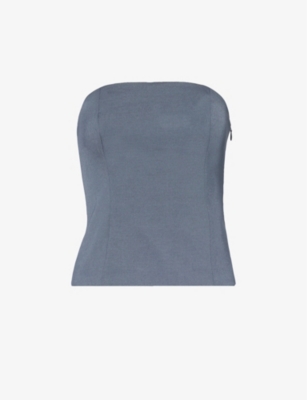 SAMSOE SAMSOE: Elyn strapless stretch-recycled-polyester blend top