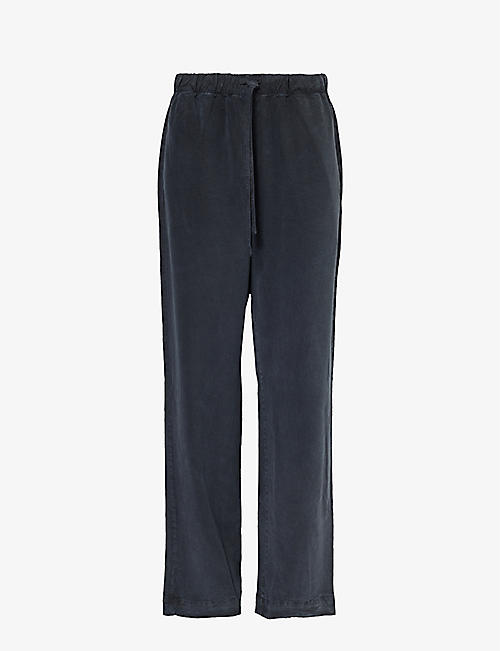 SAMSOE SAMSOE: Sahoysa drawstring-waist straight-leg mid-rise woven trousers