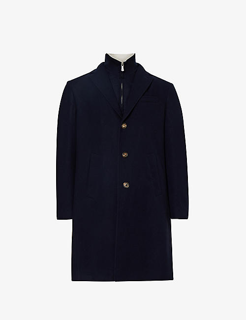 ELEVENTY: Single-breasted notched-lapel regular-fit wool coat