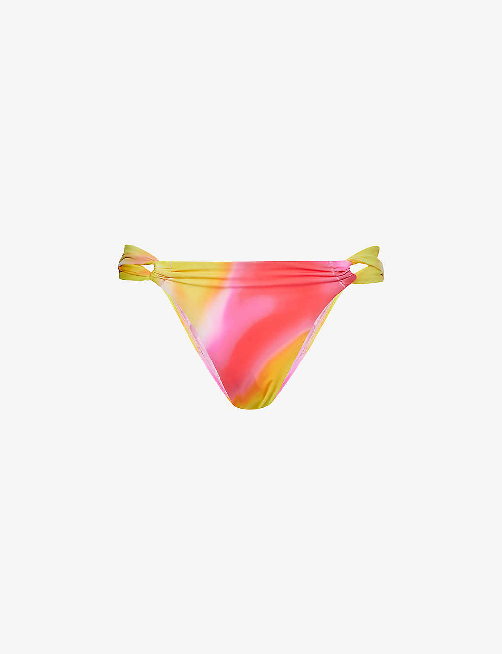 Seafolly Womens Fuchsia Rose Gradient-design High-rise Bikini Bottoms In Multi-coloured