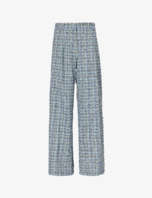 Stine Goya Womens Check Jesabelle Checked Recycled Polyester-blend Trousers