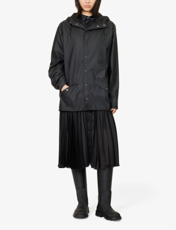 High-neck regular-fit shell jacket