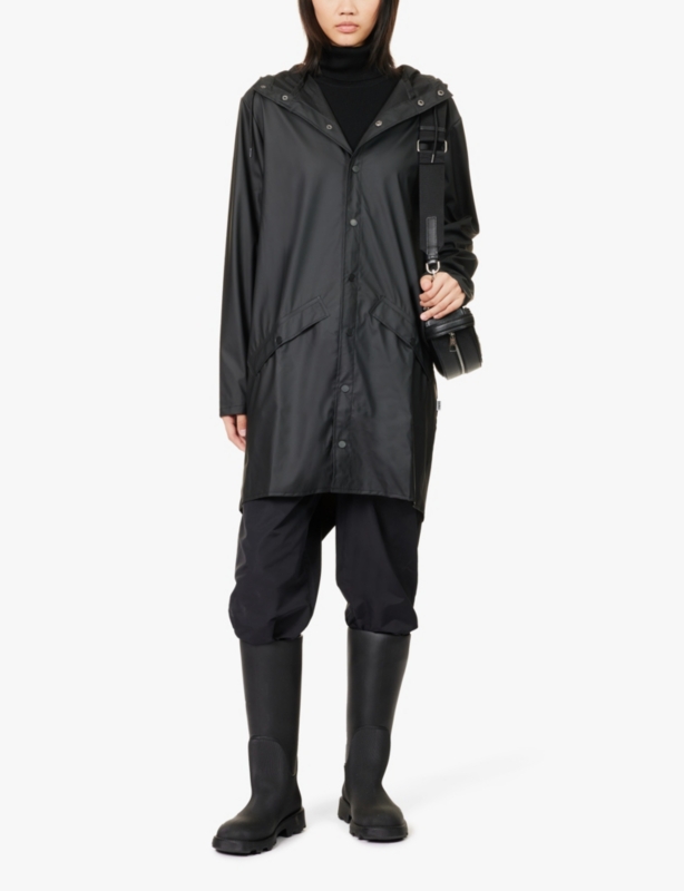High-neck regular-fit shell jacket