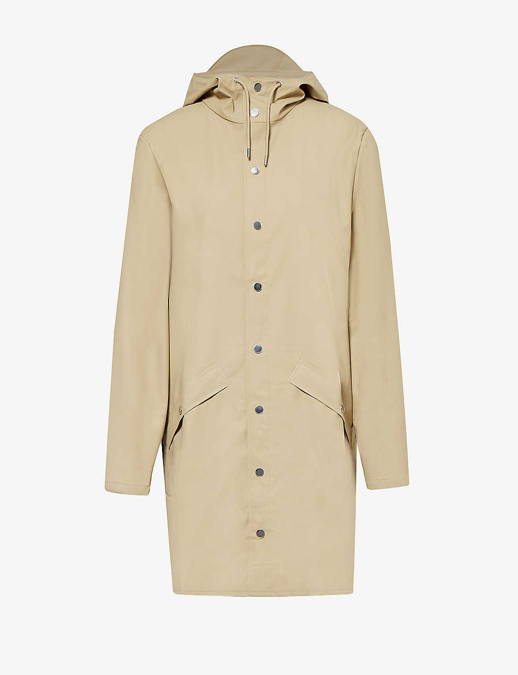 Rains Womens Sand High-neck Regular-fit Shell Jacket In Cream