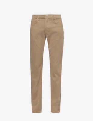 Frame L'homme Slim Fit Jeans In Garage Grim In Stone Beige