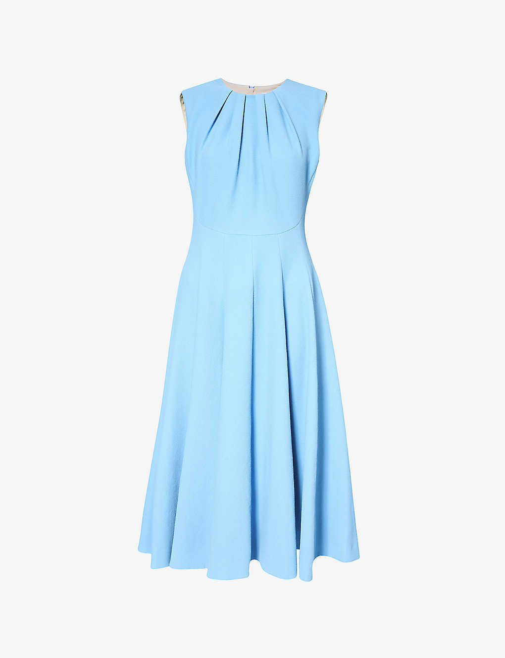 Emilia Wickstead Womens Celeste Blue Marlen Sleeveless Woven Midi Dress