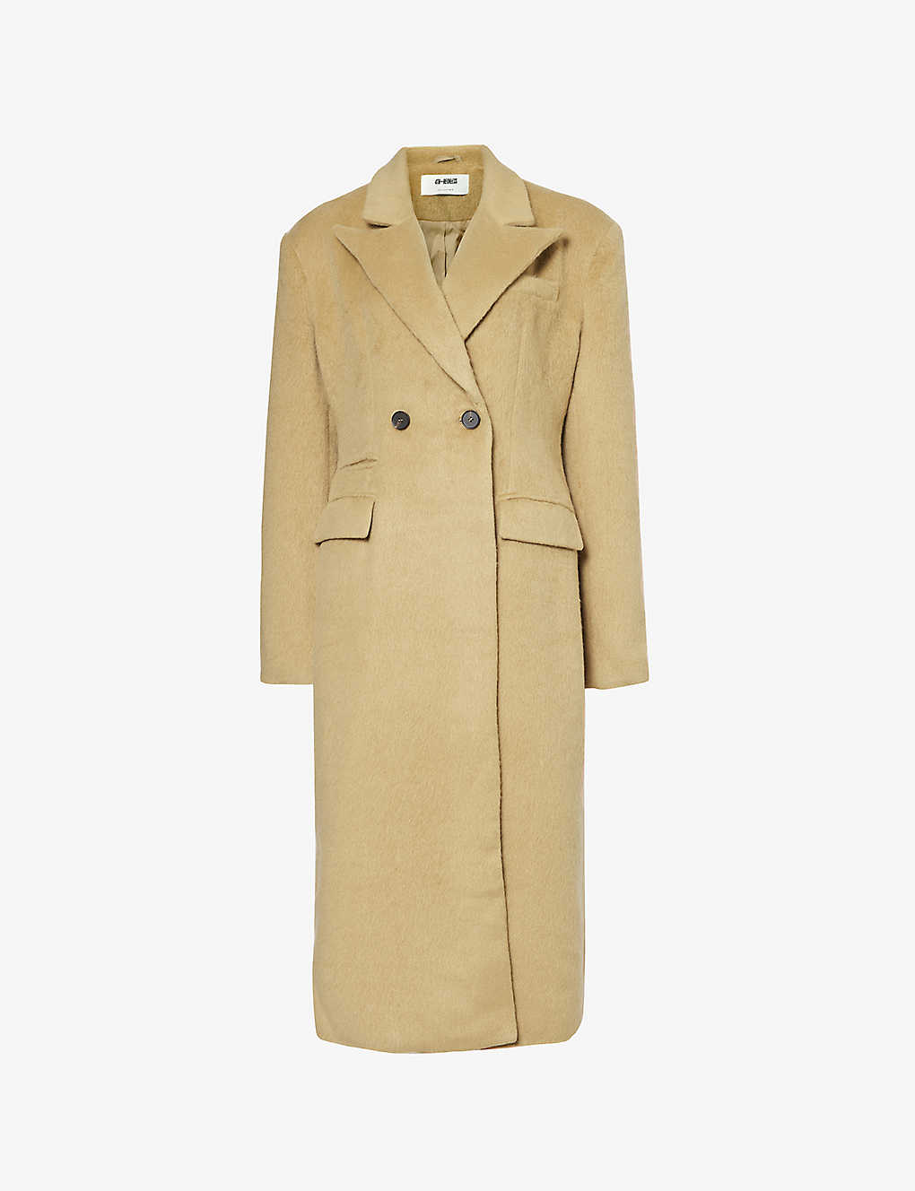 4th & Reckless Adri Double-breasted Faux-mohair Coat In Camel