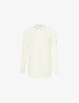 4TH & RECKLESS: Palais pleated woven shirt