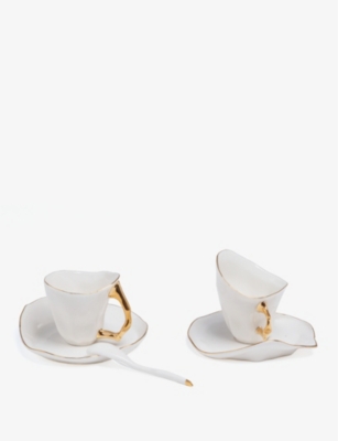 SELETTI: Meltdown porcelain coffee set of two