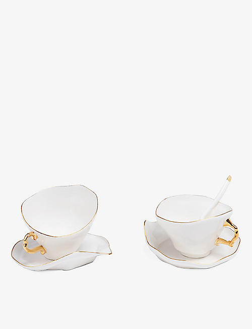 SELETTI: Meltdown porcelain tea set of two