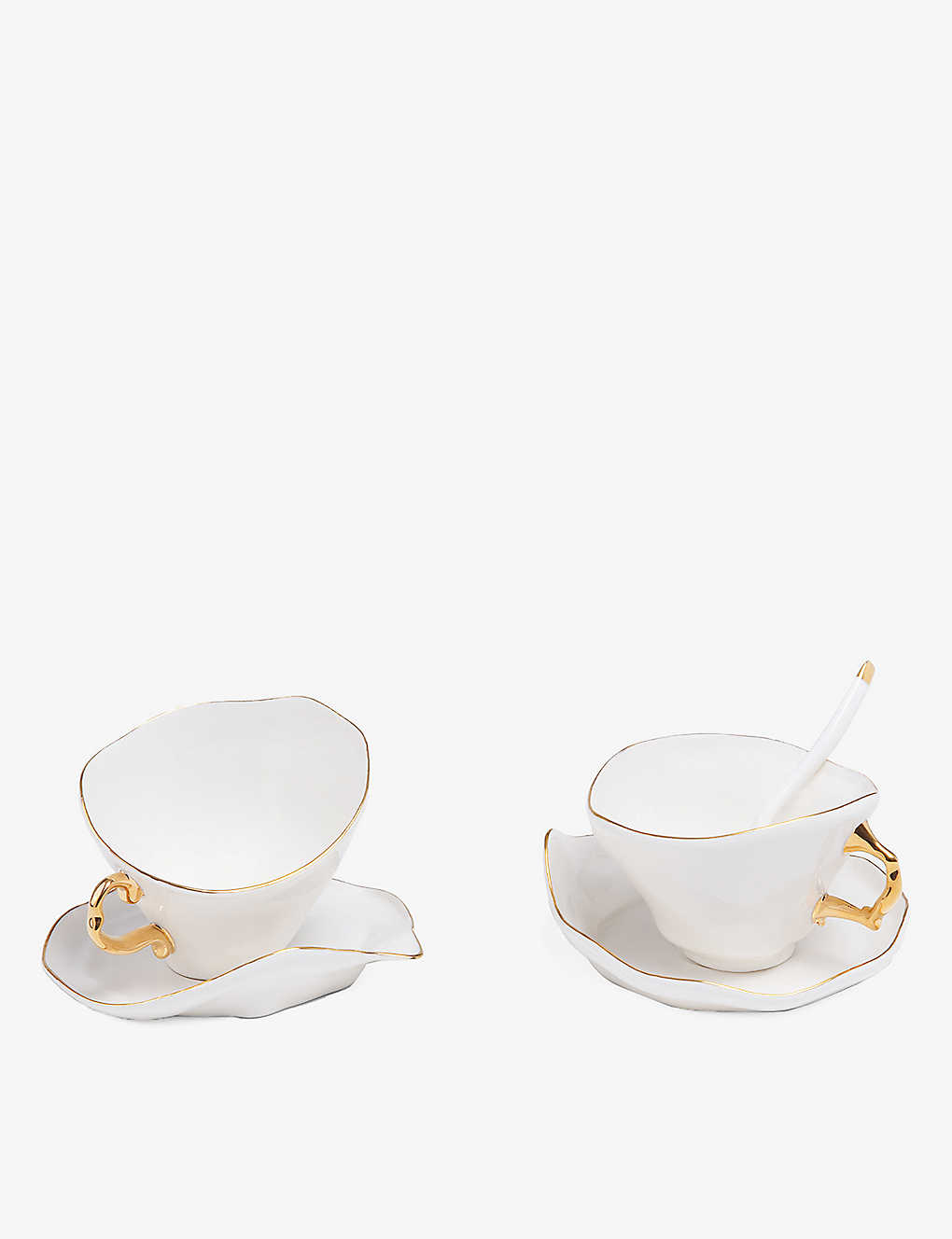 Seletti Meltdown Porcelain Tea Set Of Two In White