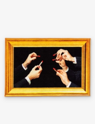 SELETTI: Seletti wears TOILETPAPER lipsticks polyester and recycled-plastic mat 60cm x 90cm