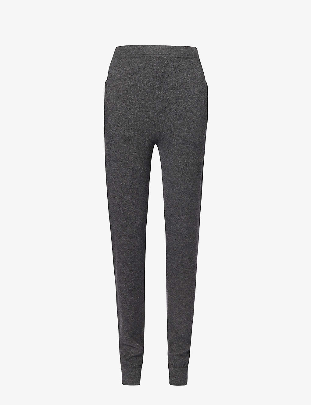 Shop Saint Laurent Women's Gris Chine Moyen Slim-fit Mid-rise Cashmere Leggings In Grey