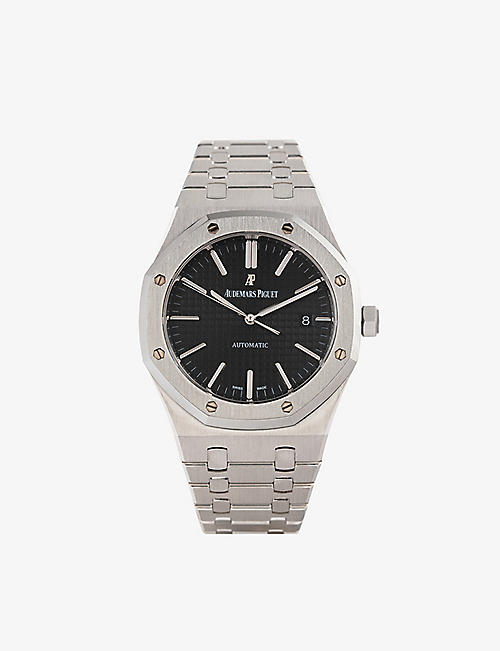 BUCHERER CERTIFIED PRE OWNED: Pre-loved 15400ST.OO.1220ST.01 CPO Audemars Piguet Royal Oak stainless-steel automatic watch