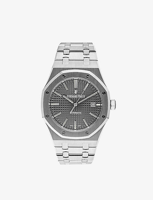BUCHERER CERTIFIED PRE OWNED: Pre-loved 15400ST.OO.1220ST.04 CPO Audemars Piguet Royal Oak stainless-steel automatic watch