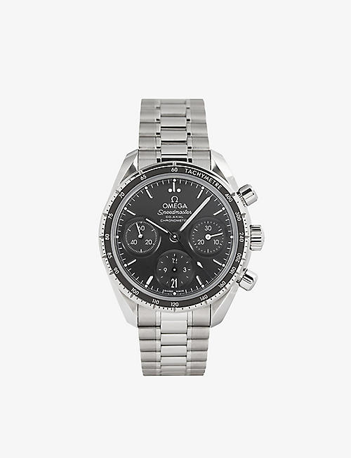 BUCHERER CERTIFIED PRE OWNED: Pre-loved Omega 324.30.38.50.01.001 Speedmaster Axial stainless-steel automatic watch