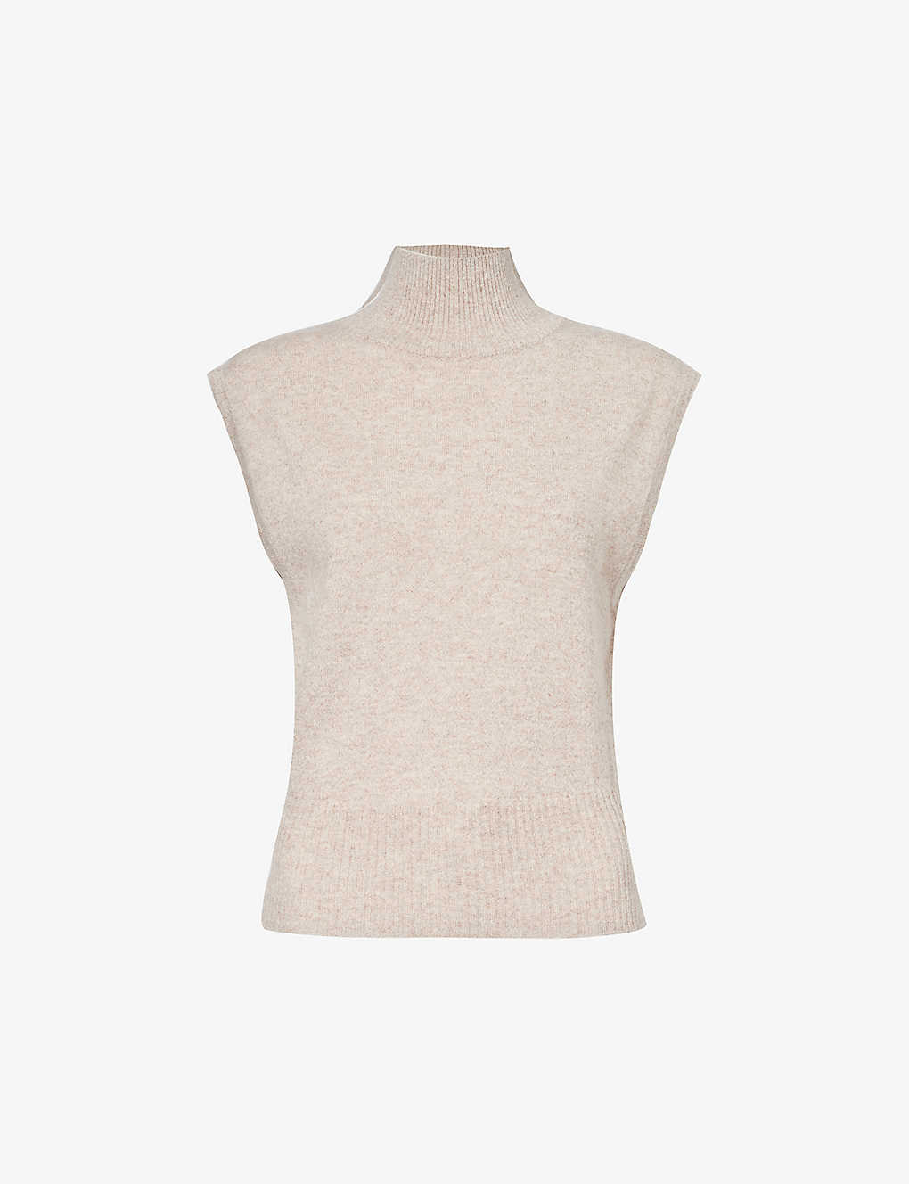 Shop Reformation Women's Barley Arco High-neck Recycled-cashmere Blend Vest