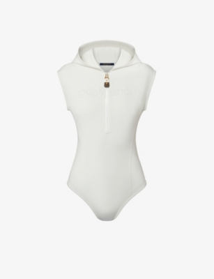 Louis Vuitton 3D Mahina Monogram One-Piece Swimsuit White. Size 36