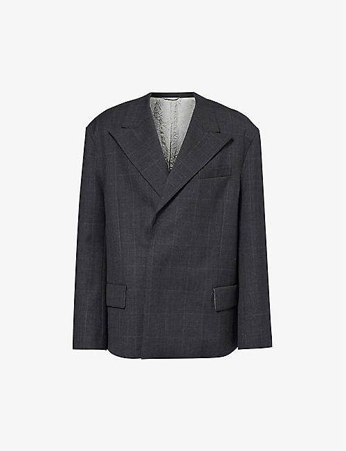 ACNE STUDIOS: Double-breasted notched-lapel oversized-fit woven jacket